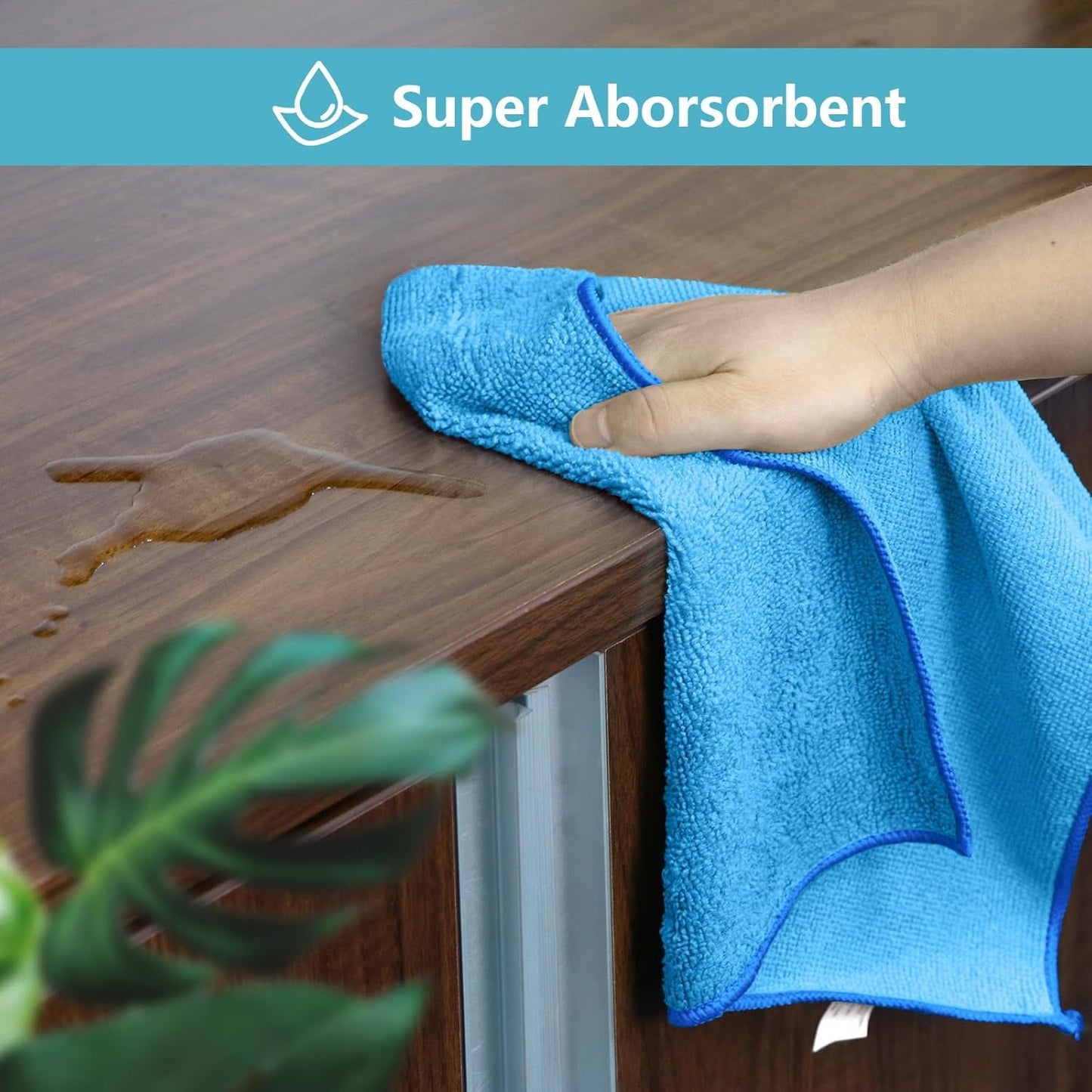 Microfiber Cleaning Cloth,12 Pack Cleaning Rags, Cleaning Towels with 4 Color Assorted, 11.5"X11.5"(Green/Blue/Yellow/Pink)