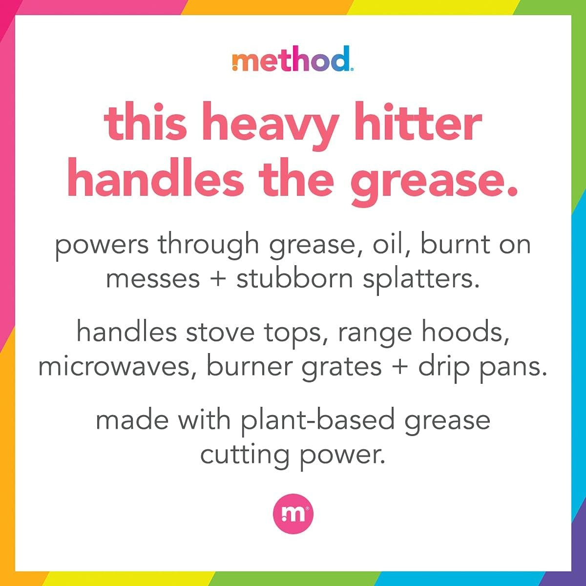 Method Heavy Duty Degreaser, Lemongrass Scent, Oven Cleaner & Stove Top Cleaner, 28 Oz Spray Bottle